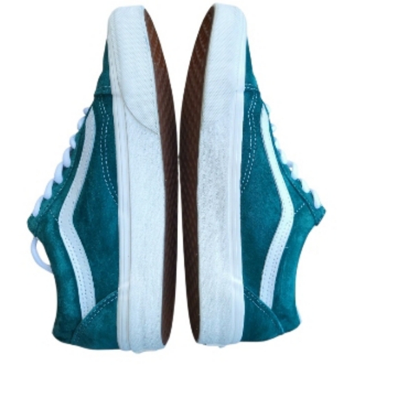 Vans HEIQ Water Resistant Dry Old Skool Tennis Shoe Sneaker Teal Green Women 7 - Picture 7 of 12